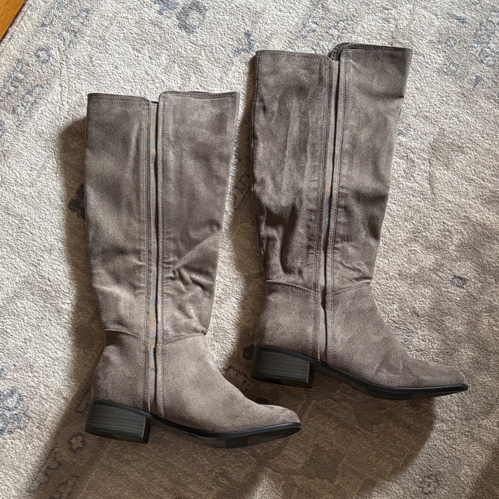 a new day Taupe Suede Heeled Boots